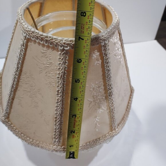 Cream Boudoir Lamp Shade with Tassel Bottom Frindge1960's 7 Inches Tall - Picture 13 of 16
